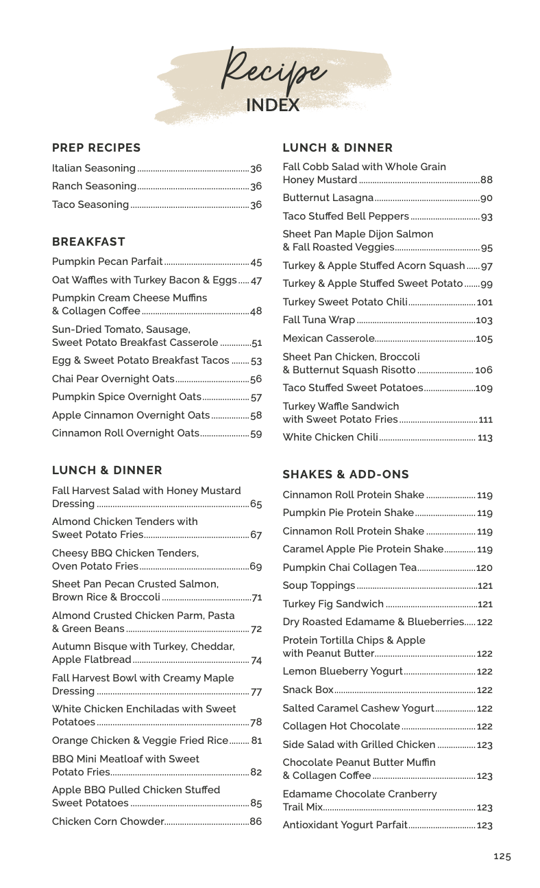 FALL MACRO RECIPE BOOK | HARDCOVER