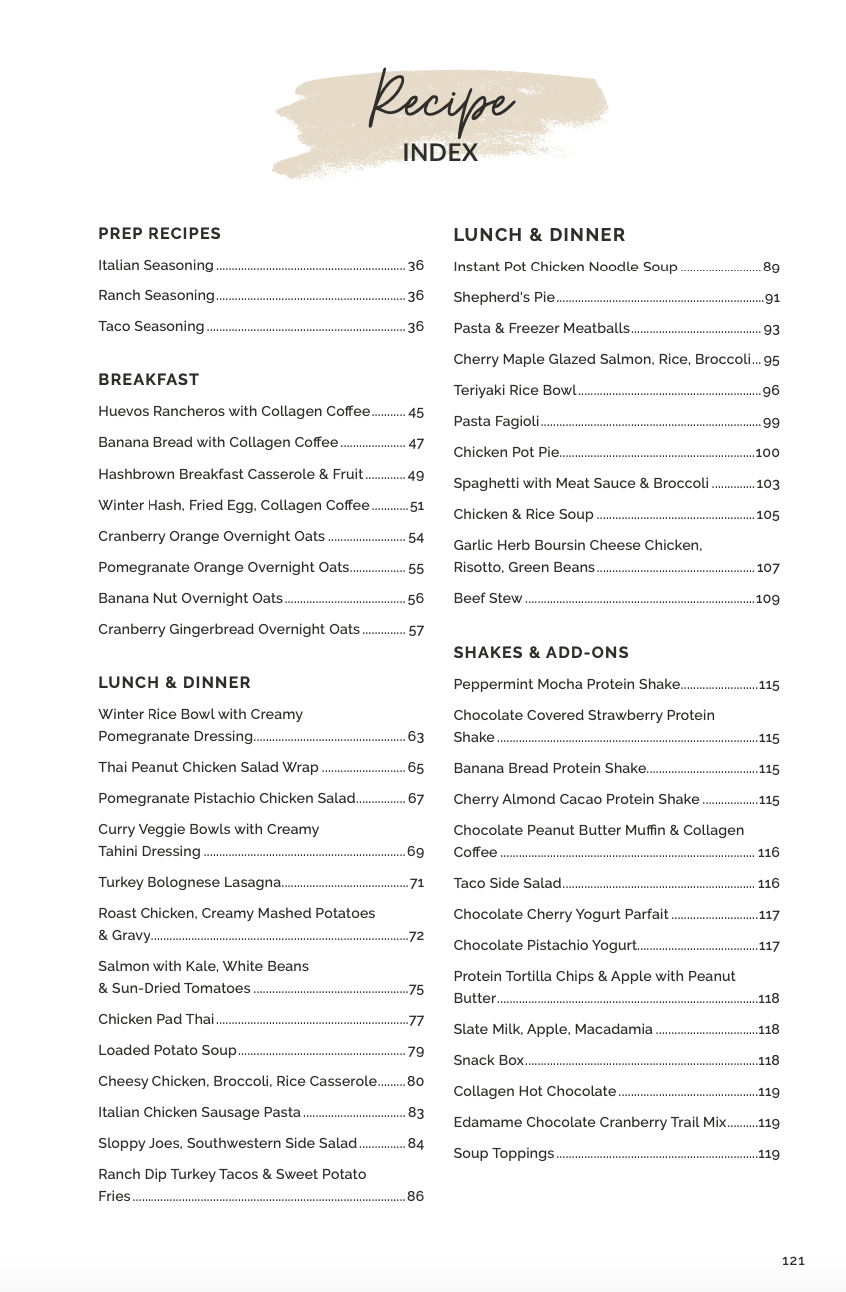 WINTER MACRO RECIPE BOOK | HARDCOVER